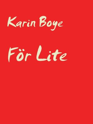 cover image of För Lite
